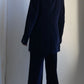 70S MIDNIGHT BLUE VELVET SUIT / UK 10-12