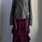 90S COMME DES GARÇONS CLARET PUFFBALL HEM SKIRT / UK 8-10 / W 28”