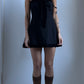 RARE EARLY 90S BLUMARINE BLACK MINI DRESS / UK 8