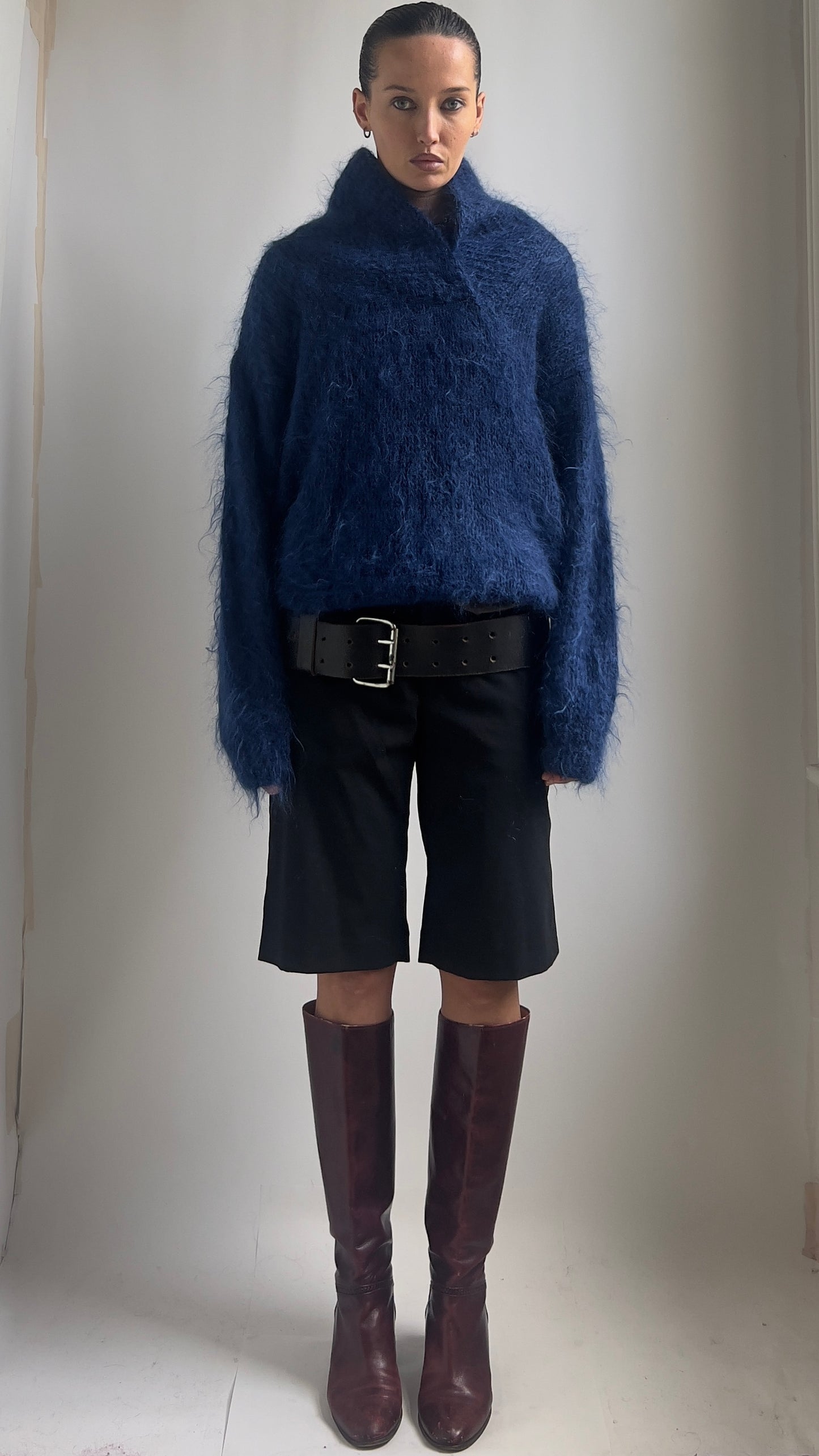 80S COBALT BLUE MOHAIR JUMPER / UK 6-10