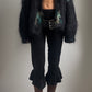 80S SHAGGY MOHAIR CARDIGAN / UK 8-12