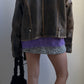 80S OVERSIZED DISTRESSED LEATHER JACKET / UK 10-16