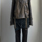 80S OVERSIZED DISTRESSED LEATHER JACKET / UK 10-16