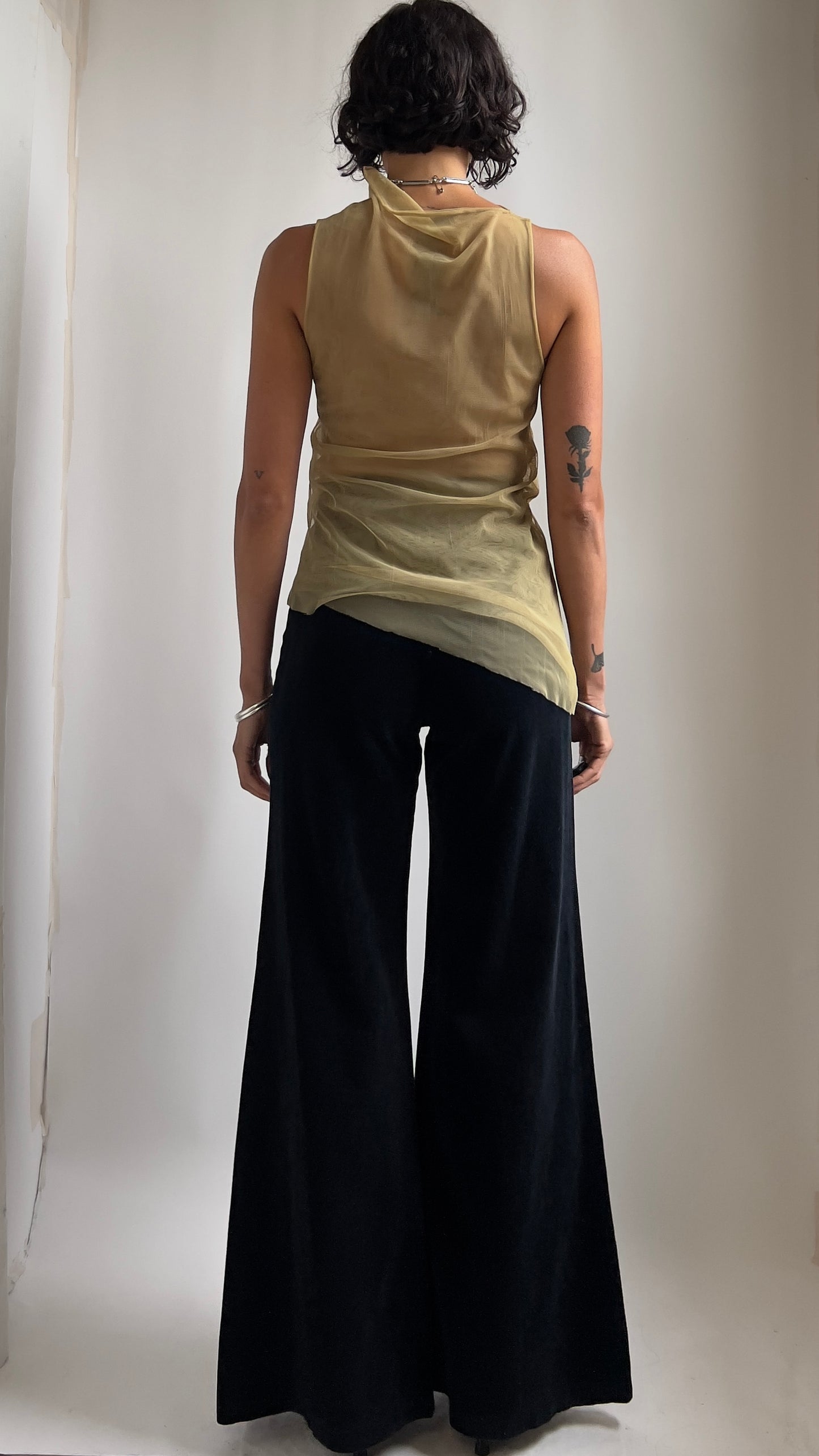 70S BLACK VELVET FLARES / UK 4-6