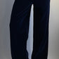 70S MIDNIGHT BLUE VELVET SUIT / UK 10-12