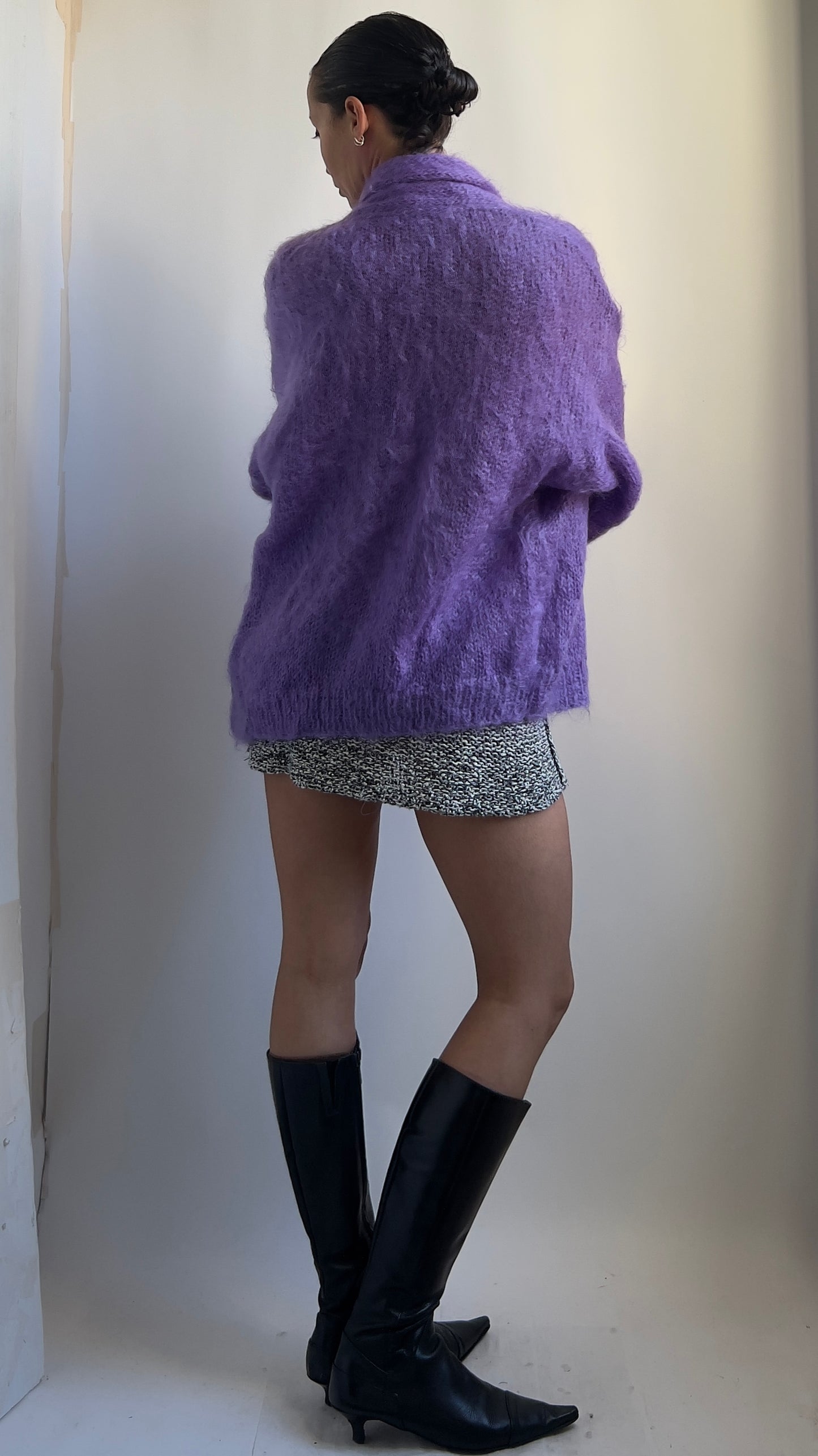 80S LILAC MOHAIR CARDIGAN / UK 6-10