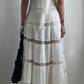 RARE 30S PUFF SLEEVE DRESS WITH MESH BOW
