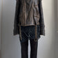 80S OVERSIZED DISTRESSED LEATHER JACKET / UK 10-16