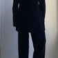 70S MIDNIGHT BLUE VELVET SUIT / UK 10-12