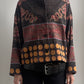 90S ISSEY MIYAKE PATTERNED BUTTON UP CARDIGAN / UK 6-8