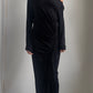 2000S VIVIENNE WESTWOOD BLACK DRAPED STRETCH DRESS / UK 8-14