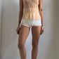 RARE 50S GIRDLE SHORTS WITH  ZIP AND PINK LACE