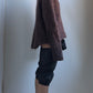 80S TWO TONE MOHAIR JUMPER WITH LOW CUT NECKLINE / UK 8-14