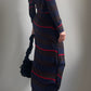 2000S VIVIENNE WESTWOOD ORIGAMI STRIPED DRESS / uk 10-12