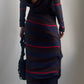 2000S VIVIENNE WESTWOOD ORIGAMI STRIPED DRESS / uk 10-12