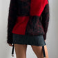 80S RED AND BLACK MOHAIR STATEMENT JUMPER