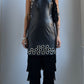 80S LEATHER EYELET DRESS / UK 6-8