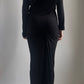 2000S VIVIENNE WESTWOOD BLACK DRAPED STRETCH DRESS / UK 8-14