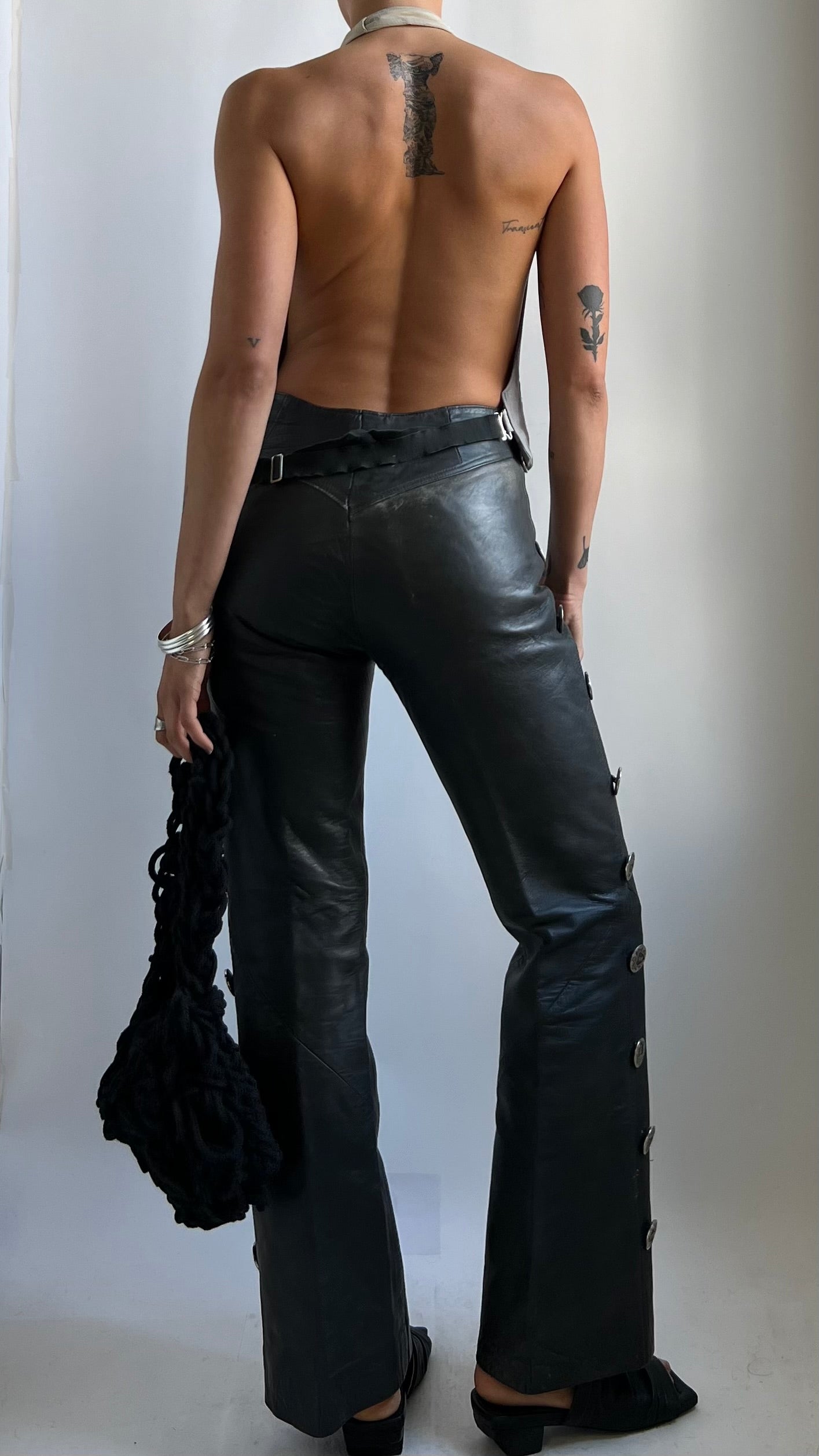 ULTRA RARE 70S LEATHER FLARES