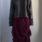 90S COMME DES GARÇONS CLARET PUFFBALL HEM SKIRT / UK 8-10 / W 28”