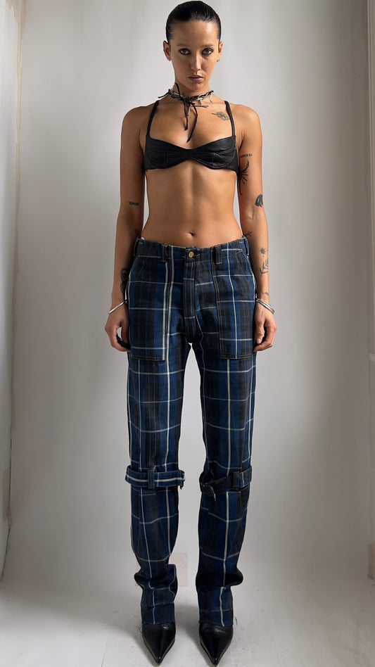 RARE LATE 90S VIVIENNE WESTWOOD BONDAGE JEANS / Waist; 30"